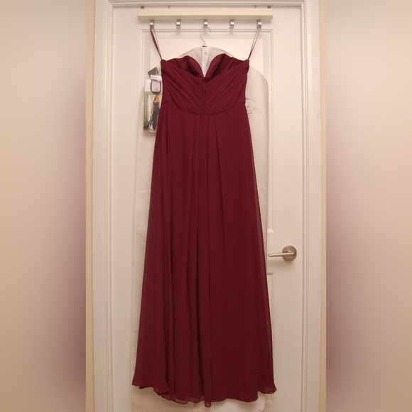 Mori Lee Bridesmaid Dress | Style 21611 | Bordeaux - Picture 2 of 14